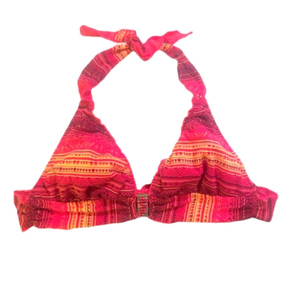 Becca Orange Sunset halter bikini top D